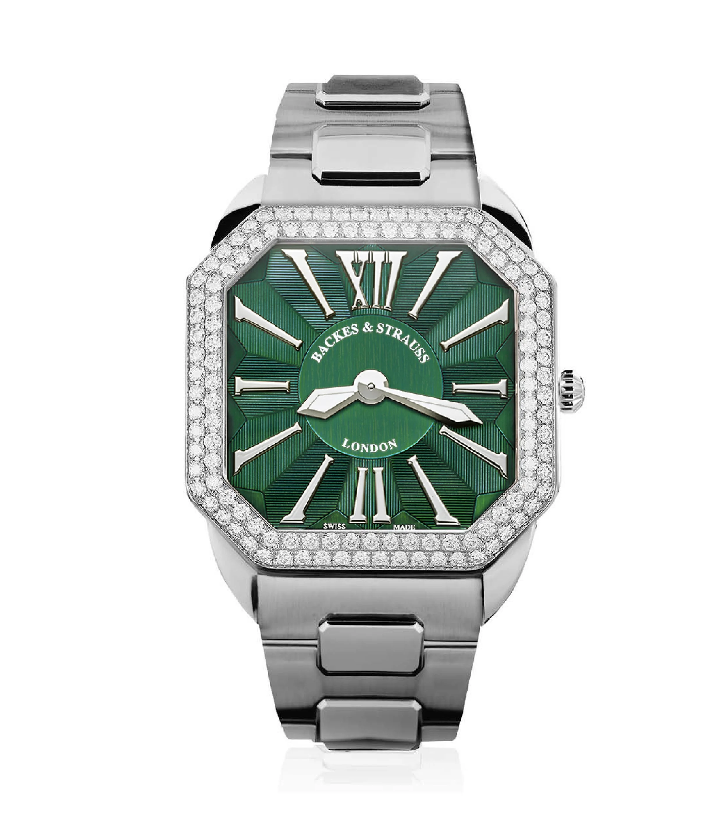 Berkeley 40 mmBlack PVD Steel Mechanical Diamond Watch with the